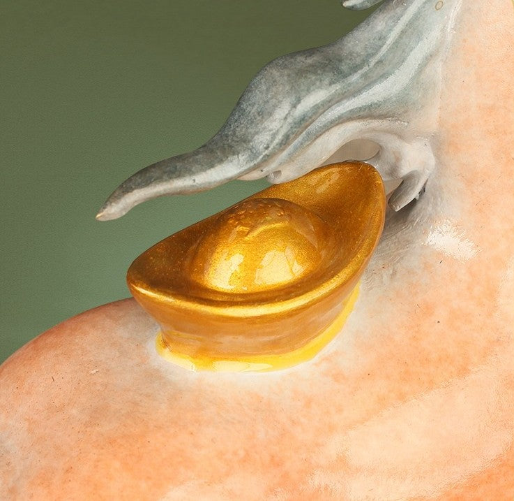馬上有財 Enamel bronze horse